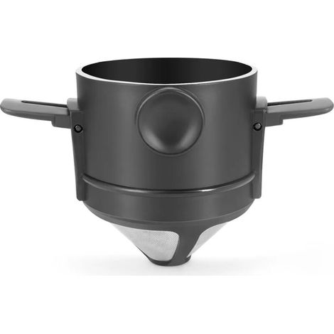 Tragbarer, zusammenklappbarer Handkaffeefilter, Tropfkegel-Kaffeemaschine, Tropfkaffee- und Teefilter mit Edelstahlständer, ohne Filterpapier, ultrafeiner Schlüsselfilter FLITI (1/4)