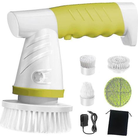 Kit de brosse de baignoire portable, outil de nettoyage pour lavabo et toilettes, brosse électrique pour le nettoyage de la baignoire et des toilettes. (1/5)