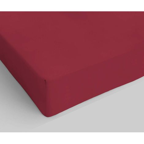 Lenzuolo sotto con Angoli 35cm Elegant, 1 Posto e Mezzo Bordeaux (1/4)