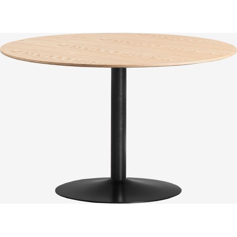 Mesa de comedor redonda en MDF y hierro Yvetta SKLUM             