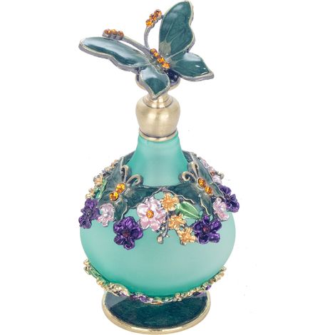 Signes Grimalt Bottiglia di profumo in miniatura blu 9x5x5 cm in metallo e vetro