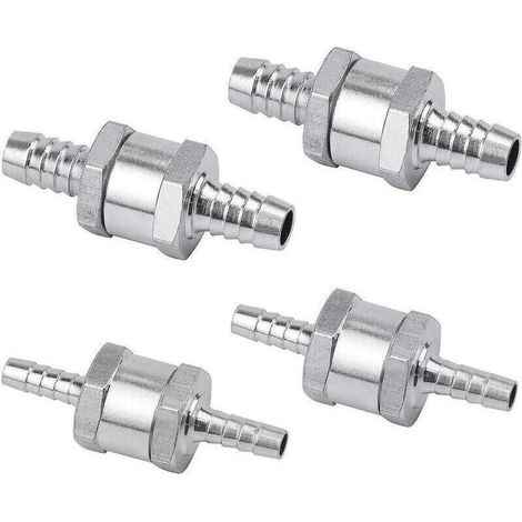 YMYNY Set de 4 Clapet Anti-retour Gasoil 6/8/10/12mm, Valve à Carburant en Alliage d'aluminium avec Flèche pour pour Essence Diesel Voiture Bateau Moto (1/4)