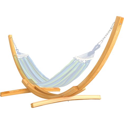 Support de hamac en pin avec chaîne 325x120x118 cm, finition soignée