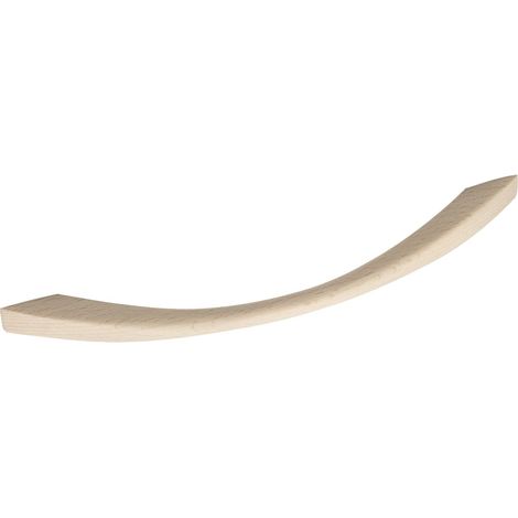 Poignée en bois - 160 mm - Poignée de meuble en bois - Largeur 200 mm - Hêtre brut (1/2)
