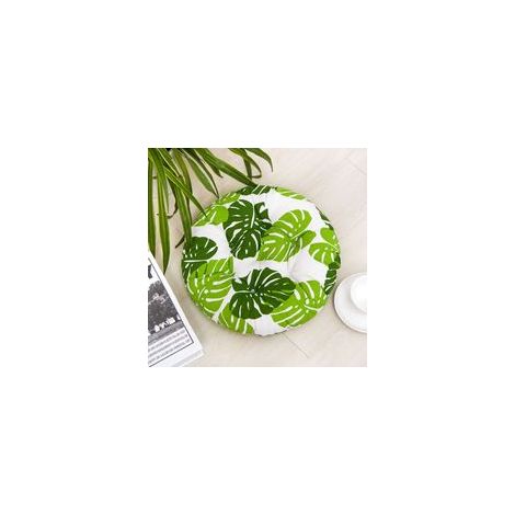 Lot de 1 coussin de chaise rond rembourré 45×45 cm, intérieur/extérieur, jardin, terrasse, bureau –