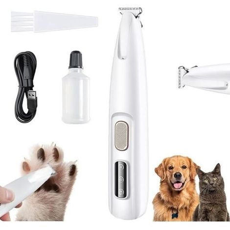 Precision pet clipper, dog paw trimmer, low noise, for dog paws, cats, eyes, (1/4)