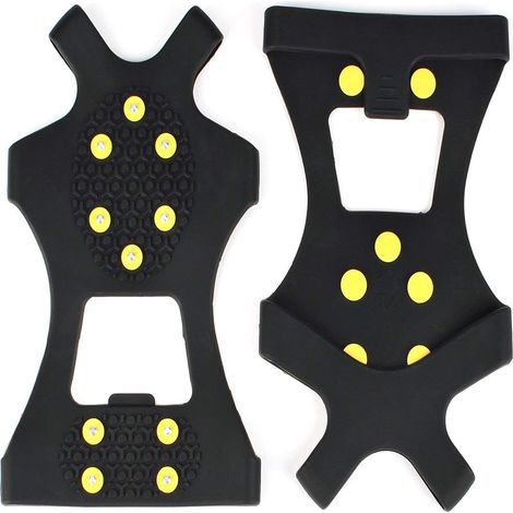 Crampons antidérapants pour chaussures, griffes à glace 10 dents, taille L (40–45) (1/5)