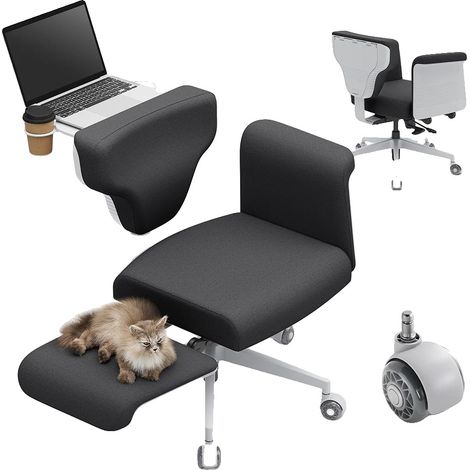 Sillón reclinable multiposición, diseño ergonómico, gris oscuro. (1/2)