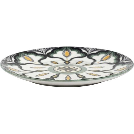 Assiette Mandala Couleur Vibrante 19 cm Vert (1/5)