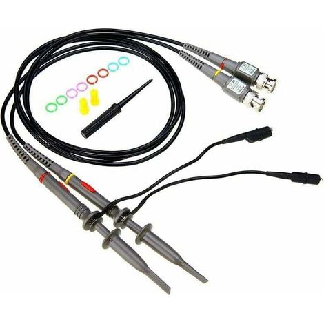 P6100 100 MHz Oscilloscope Probe with Complete Set of BNC to Minigrabber Test Leads (1/4)