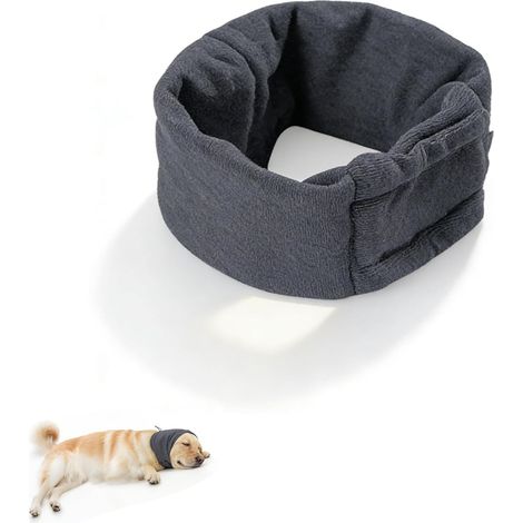 1 Pièce Cache Oreille Chien Réglable, Snood Chien Chaude en Hiver Confortable, Protege Oreille pour Chien, Capuchon Apaisant Anti-Vent, Gris (M) (1/5)