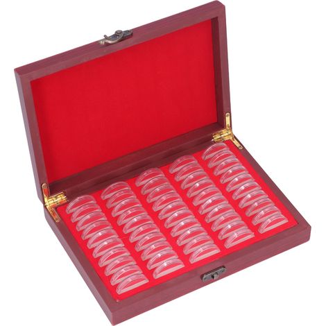FINGERINSPIRE Boîte cadeau en bois unique avec intérieur en velours noir de 40 mm - Fermoir magnétique - Pour collectionneurs FINGERINSPIRE Boîte cadeau en bois unique avec intérieur en velours noir de 40 mm - Fermoir magnétique - Pour collectionneurs