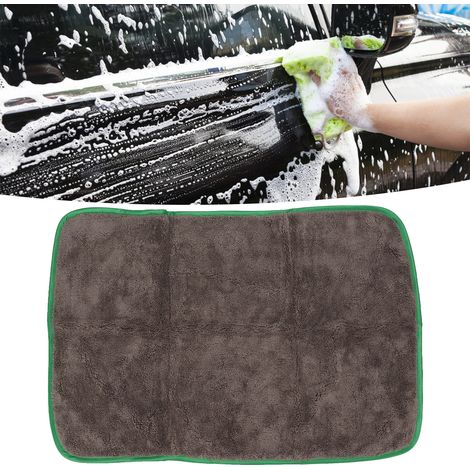 (Boutique exclusive Meikeduo) Serviette de lavage auto épaisse et absorbante 40 x 60 cm, gris-vert (1/5)