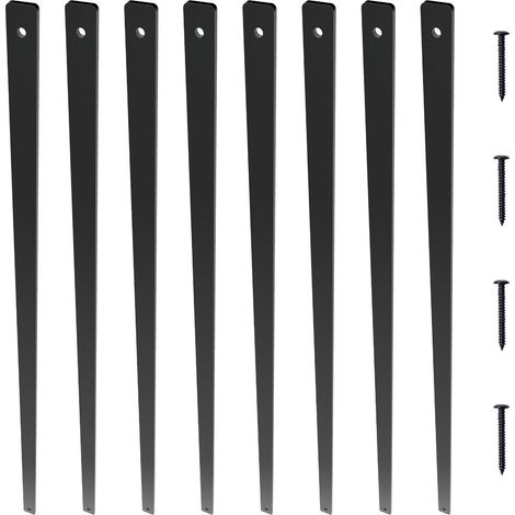 Balustres en métal pour escalier 75 cm x 2,5 cm, 51 barreaux en aluminium noir satiné, garde-corps décoratifs pour terrasse (1/5)