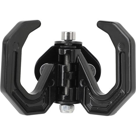 Crochet de suspension multifonctionnel en alliage d'aluminium pour moto, scooter électrique, sac à dos, casque et autres bagages (noir) (1/5)