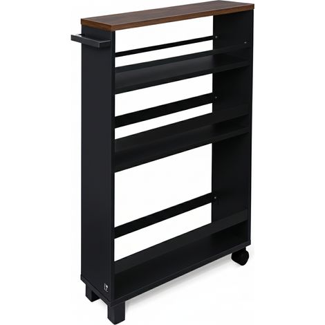 Nischenregal 15cm breit Hylla, 79x50cm, Braun Schwarz