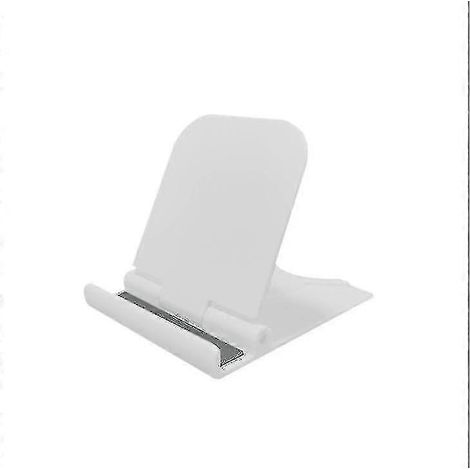 Support universel pour téléphone portable et tablette, support de bureau pliable en plastique blanc (1/5)