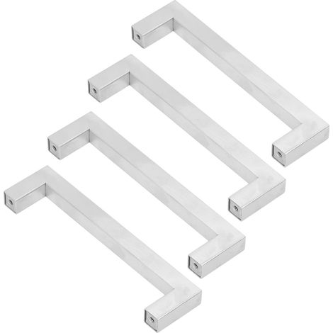 Ensemble de 4 boutons de meuble, 201 pièces, boutons en acier inoxydable pour portes de meubles, tiroirs de bureau, 12 x 12 x 160 (1/5)