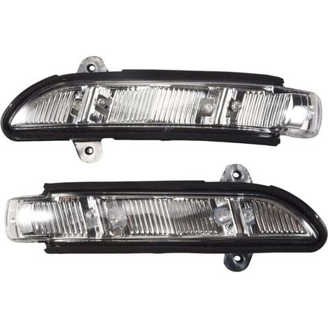 Intermitentes para espejos retrovisores de coche, izquierdo y derecho. Compatible con W211 W221 07-10 A2198200521 A2198200621-Crezuo (1/4)