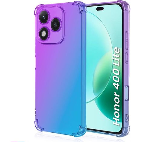 Funda protectora anticaídas con efecto degradado para Honor 400 Lite, color morado/azul. (1/5)