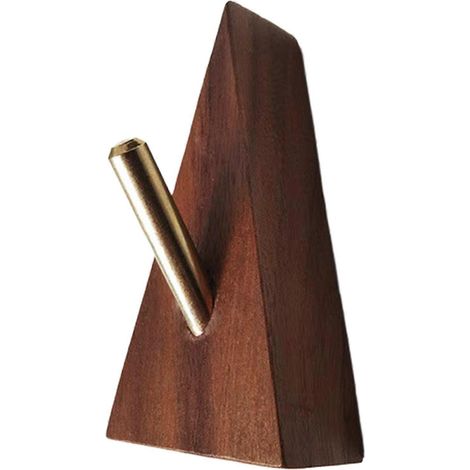 Dreieckiger Wandhaken aus Holz – Rustikaler Metallhaken – für Eingangsbereich und Schlafzimmer (1/5)