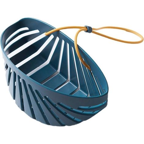 Évier de cuisine Étagère Savon Éponge Égouttoir Support Panier Suspendu Rangement Cuisine Organisateur Évier Accessoires Évier Caddy pour Cuisine Salle De Bains, (Bleu) (1/5)