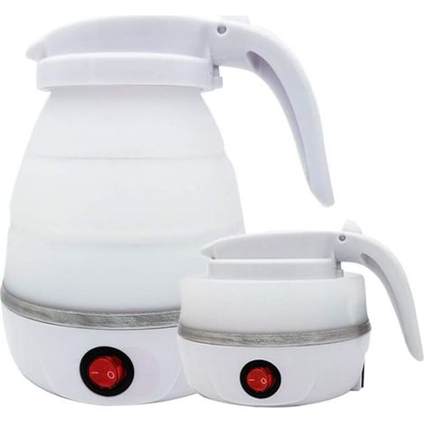0,6-Liter-Falt-Silikon-Wasserflasche (1 Stück) mit Edelstahlboden für Camping oder Reisen (1/4)
