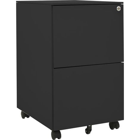 Mobile Aktenschrank Anthrazit 39x45x67 cm Stahl