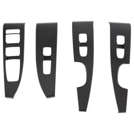 2021 2022 pour Kia Sorento accessoires de voiture intérieur porte fenêtre interrupteur contrôle régulateur couverture ABS carbone Style 4 pièces (non adapté RHD)