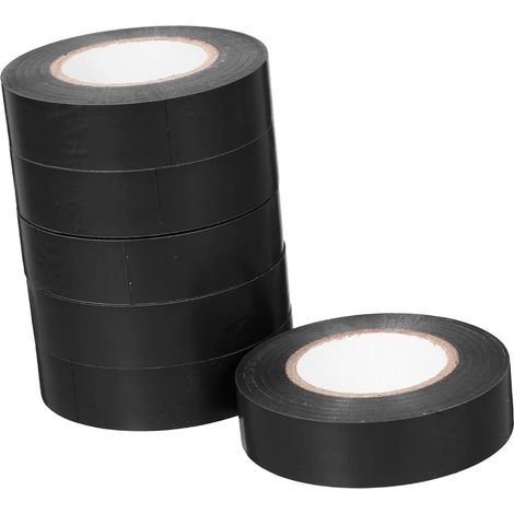 Ruban isolant noir en 6 rouleaux de PVC et papier, 19 mm x 20 m (1/5)
