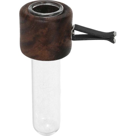 Support pour vase de voiture avec clip de ventilation - Tube à essai de 20 ml avec support en bois pour fleurs et boutons frais/séchés - Propagation des plantes - Décoration intérieure esthétique pour (1/4)