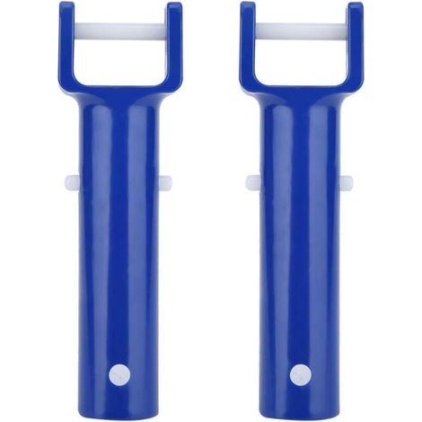 Ulisem Lot de 2 pinces à poignée bleue pour piscine et spa Accessoires de piscine Tête d'aspiration flexible pour spa et piscine (1/4)