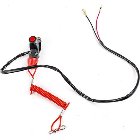 Accessoires pour motos tout-terrain/quads/vélos de plage : mini-interrupteur d'arrêt d'urgence double moteur 49 cm³-250 cm³ (type instructeur) (1/5)