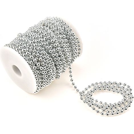 Guirlande De Perles - 5 M - Imitation Perle Blanche - Pour Décoration De Mariage Fête Noël - 1 Rouleau (1/5)