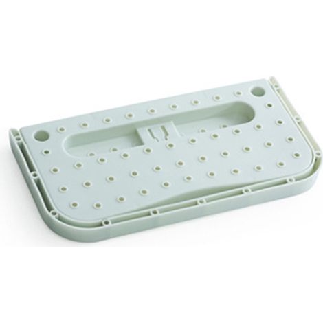 Étagère à chaussures murale adhésive, pliable et peu encombrante, en polypropylène, pour porte de salle de bain, bleue, taille unique.