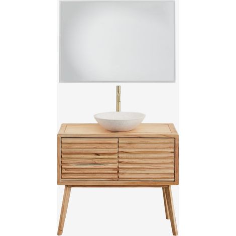 SKLUM Badezimmerschrank-Set 90x45 cm aus Deleyna-Holz (1/5)