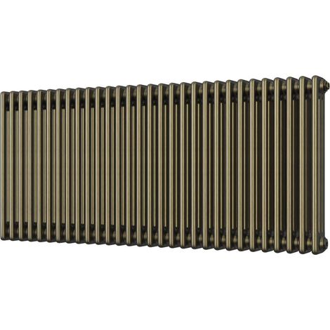 Alpha - Antique Brass Column Radiator H600mm x W1355mm 3 Column (1/2)