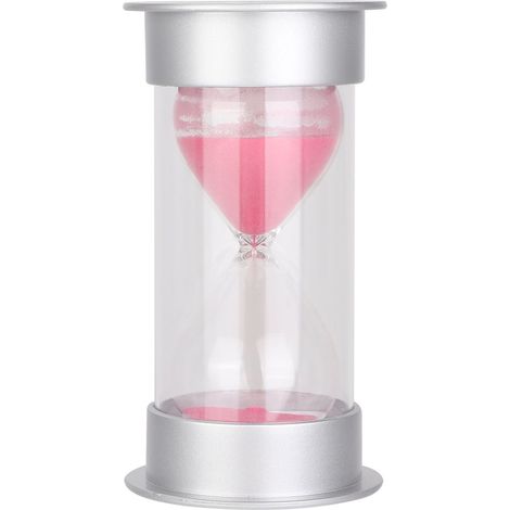 Sablier rose argenté, minuteur 25 minutes, objet de décoration de bureau (1/5)