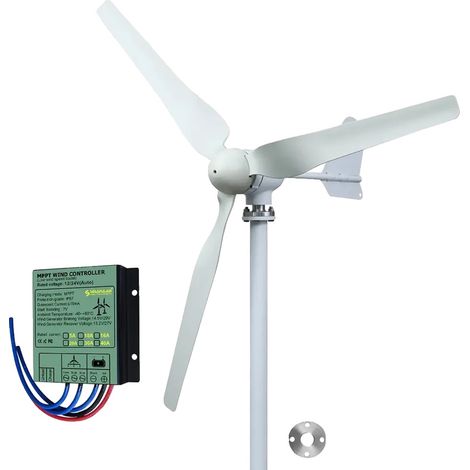 Generador de turbina eólica, fuente de energía renovable, funcionamiento silencioso, con control MPPT-a, 4000 W-a, 24 V (1/2)