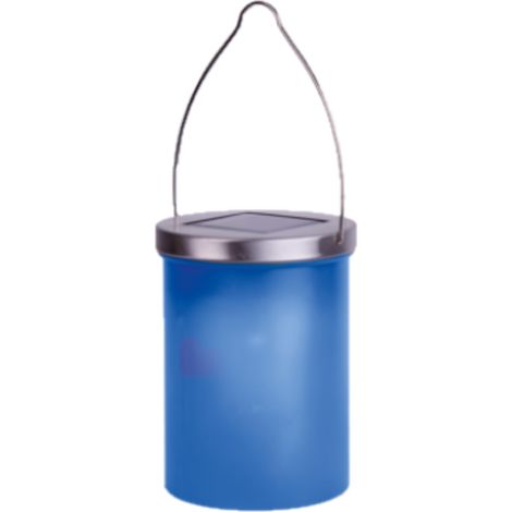 Stilvolle LED-Solar-Laterne in blau 9,2 x 12 cm, für den Außenbereich (1/4)