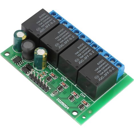 4-Channel Self-Locking Relay Module, Low-Sensitivity Trigger (1/5)