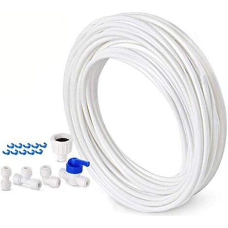 Tuyau d'alimentation en eau de 10 m en Polyéthylène basse densité (PE-LD) - Kit de connexion pour réfrigérateur double porte de style européen (1/5)