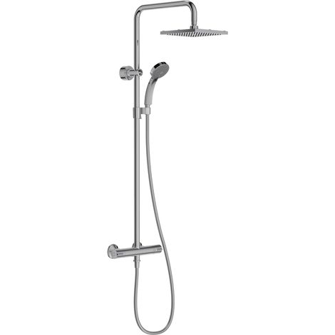 Colonne de douche thermostatique carrée, économie d'eau, hauteur réglable, installation facile, sécurité maximale E5523-SP-CP (1/5)