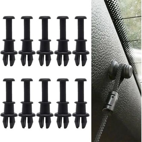 - Clip per portapacchi - Accessori per auto - Resistenti e robusti - Confezione da 10 - Comodi e pratici - Adatti a vari modelli di auto (1/5)