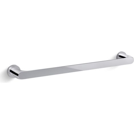 Kohler Avid 18"" Towel Rail Bar Single Holder Polished Chrome Bathroom Cloakroom