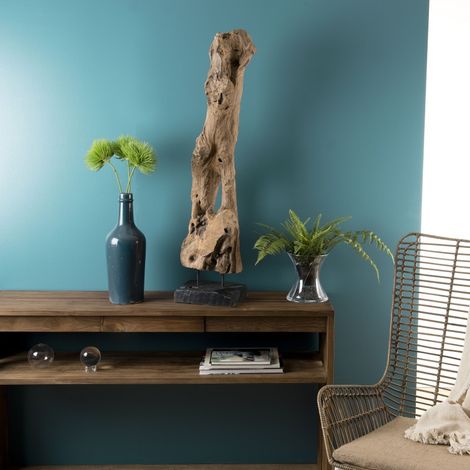 CLARA - Objet décoration bois teck branche naturelle 'M' (1/5)
