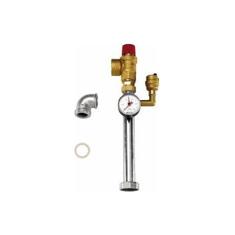 Buderus Sicherheitsgruppe 1", Sicherheitsventil 3 bar, mit Manometer, Schnellentlüfter