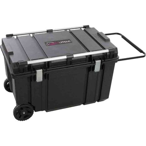 Baule trolley porta sella a due ruote e chiusura con cerniere (1/4)