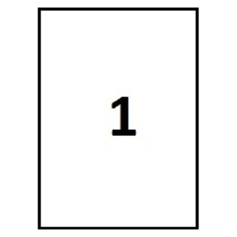 Lot de 100 Planches A4 d'étiquettes adhésives 210 X 297 mm (1 Par A4)
