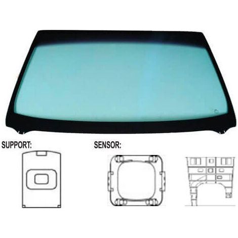 Pare-brise avant teinté vert reflectant acoustique pour capteur Citroen C4 2004-2010